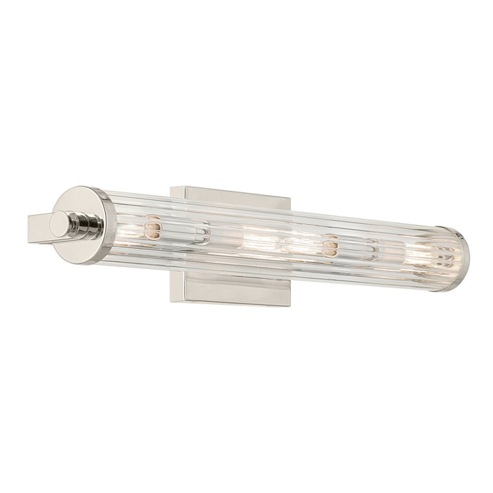 Kichler 45649PN Four Light Linear Bath, Polished Nickel