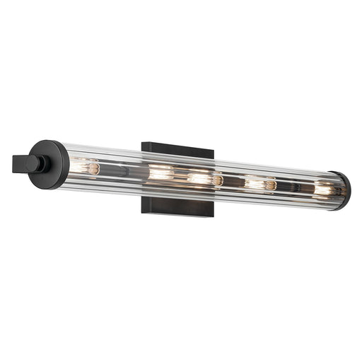 Kichler 45650BK Five Light Linear Bath, Black