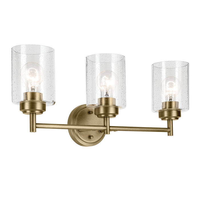 Kichler 45886NBR Three Light Bath, Natural Brass
