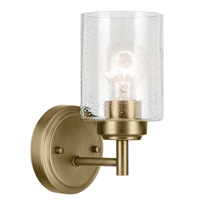 Kichler 45910NBR One Light Wall Sconce, Natural Brass