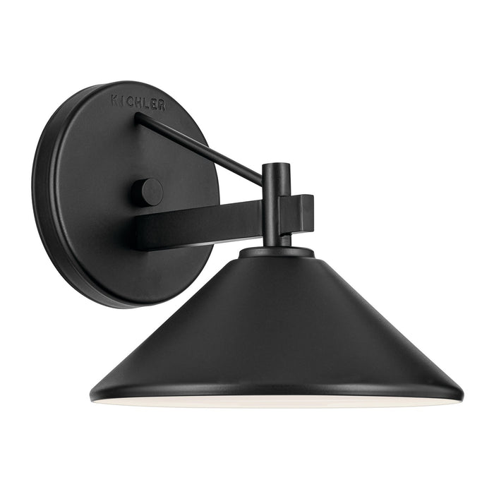 Kichler 49059BK One Light Outdoor Wall Mount, Black