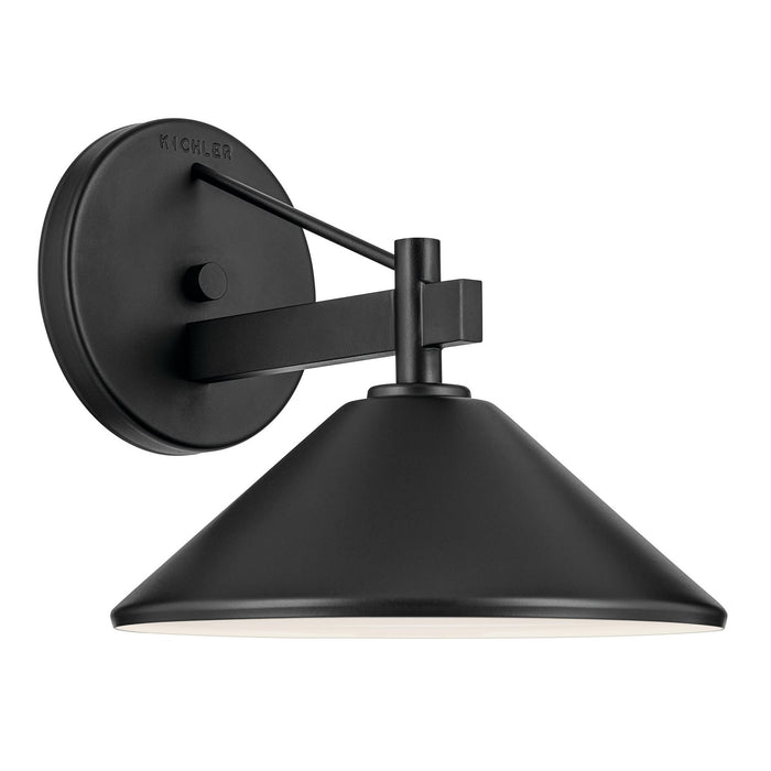 Kichler 49060BK One Light Outdoor Wall Mount, Black