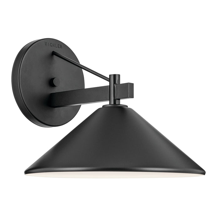 Kichler 49061BK One Light Outdoor Wall Mount, Black