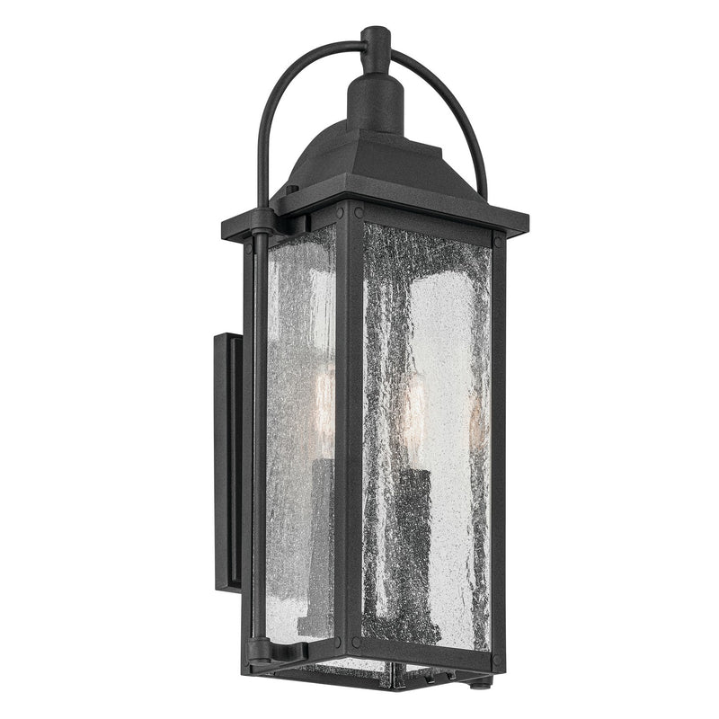 Kichler 49714BKT Two Light Outdoor Wall Mount, Textured Black