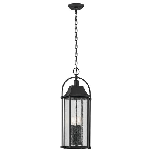 Kichler 49718BKT Four Light Outdoor Pendant, Textured Black