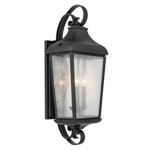 Kichler 49738BKT Three Light Outdoor Wall Mount, Textured Black