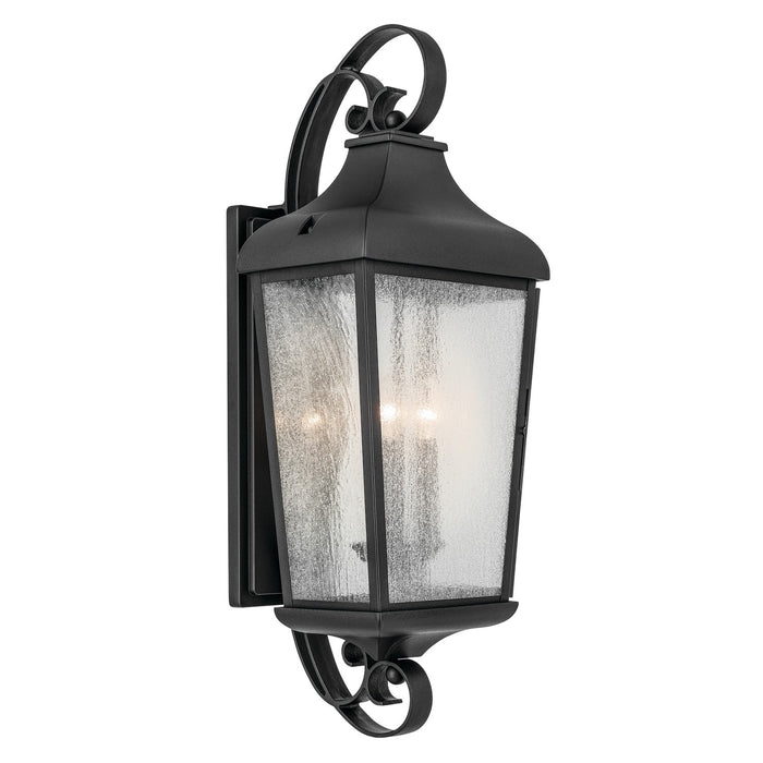 Kichler 49738BKT Three Light Outdoor Wall Mount, Textured Black