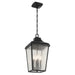 Kichler 49740BKT Four Light Outdoor Pendant, Textured Black