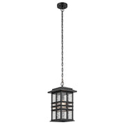 Kichler 49833BKT One Light Outdoor Pendant, Textured Black