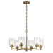 Kichler 52616NBR Six Light Chandelier, Natural Brass