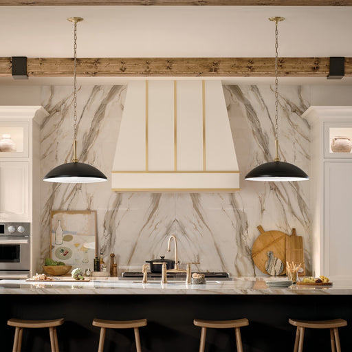 Kichler 52637BK One Light Pendant, Black