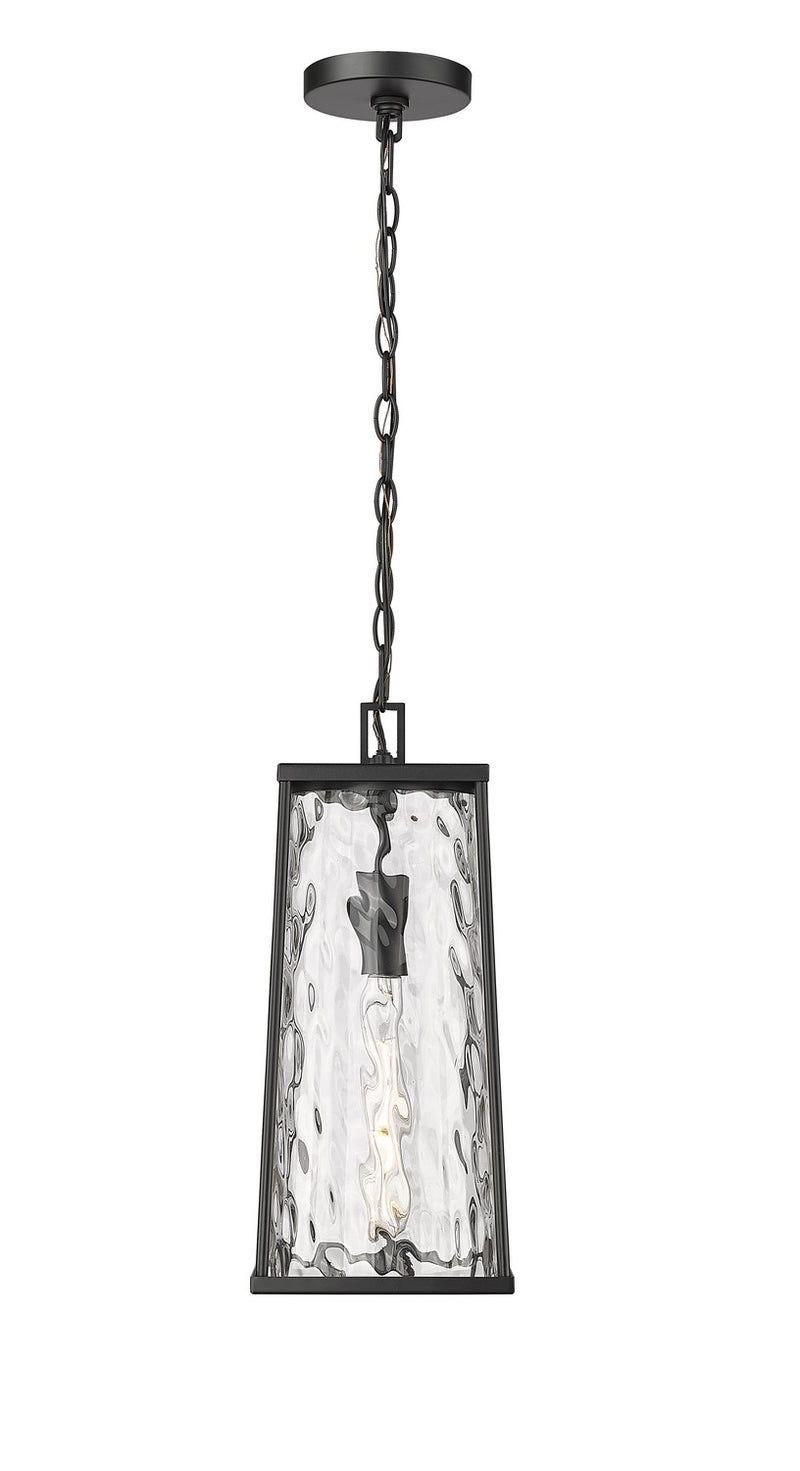 Millennium 10621-PBK Dutton One Light Outdoor Hanging Lantern, Powder Coated Black Main Image.jpg
