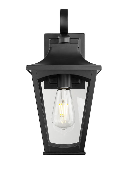 Millennium 10911-PBK Curry One Light Outdoor Wall Sconce, Powder Coated Black Main Image.jpg