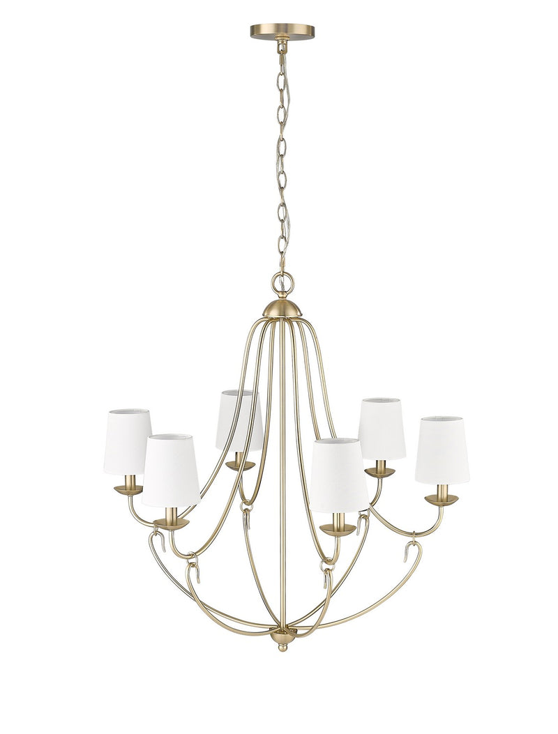 Millennium 12106-MG Eisley Six Light Chandelier, Modern Gold Main Image.jpg