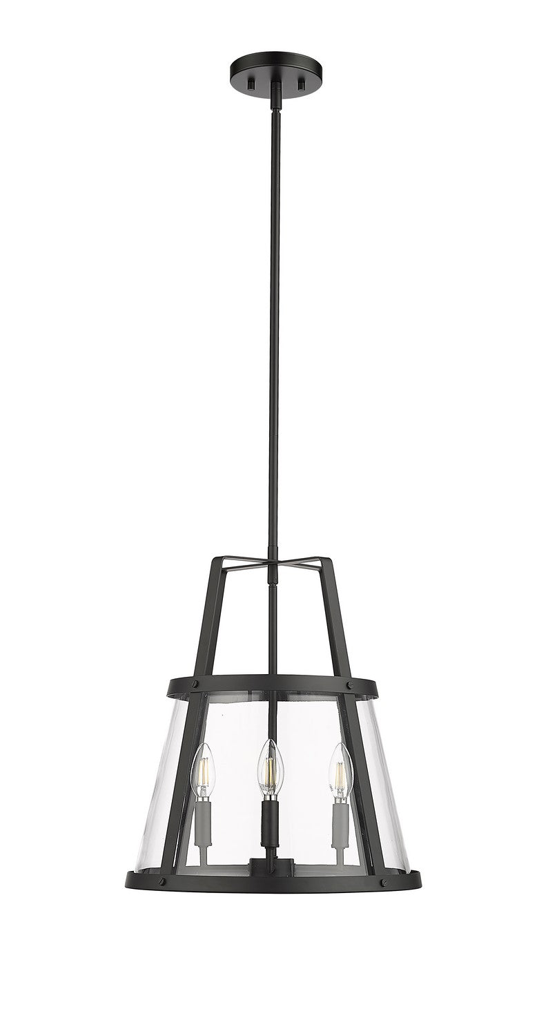 Millennium 13604-MB Edelweiss Four Light Pendant, Matte Black Main Image.jpg
