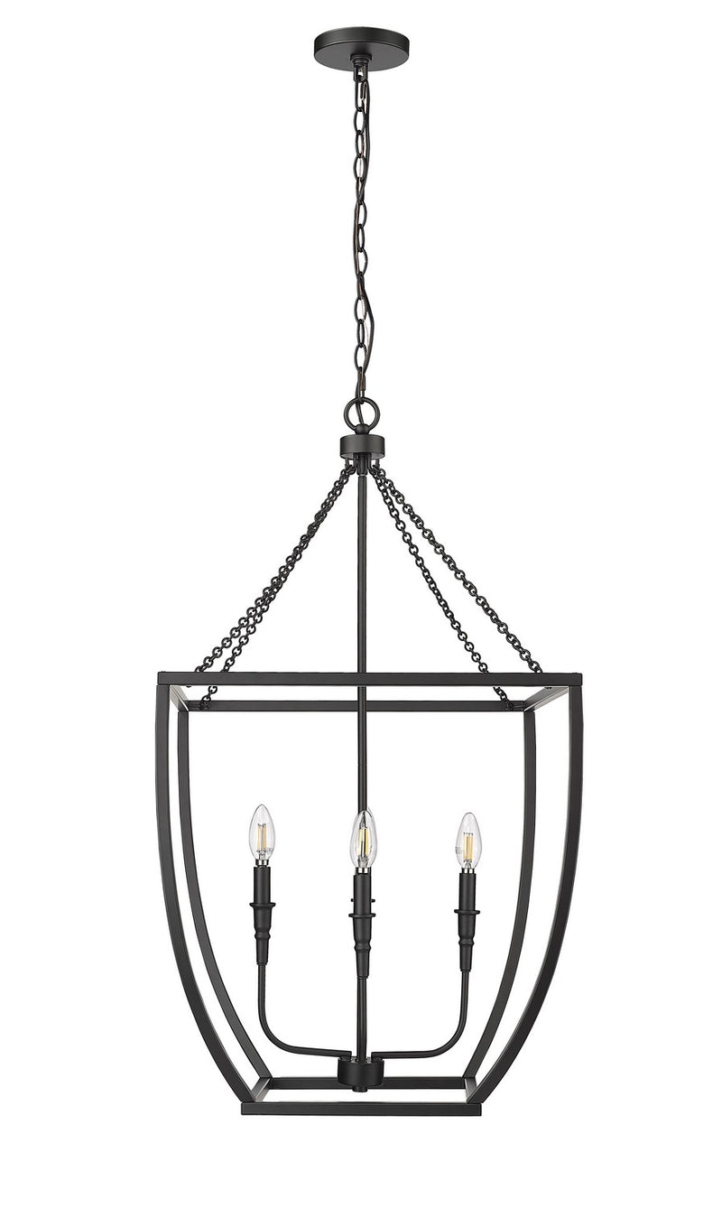 Millennium 13804-MB Kelsey Four Light Pendant, Matte Black Main Image.jpg