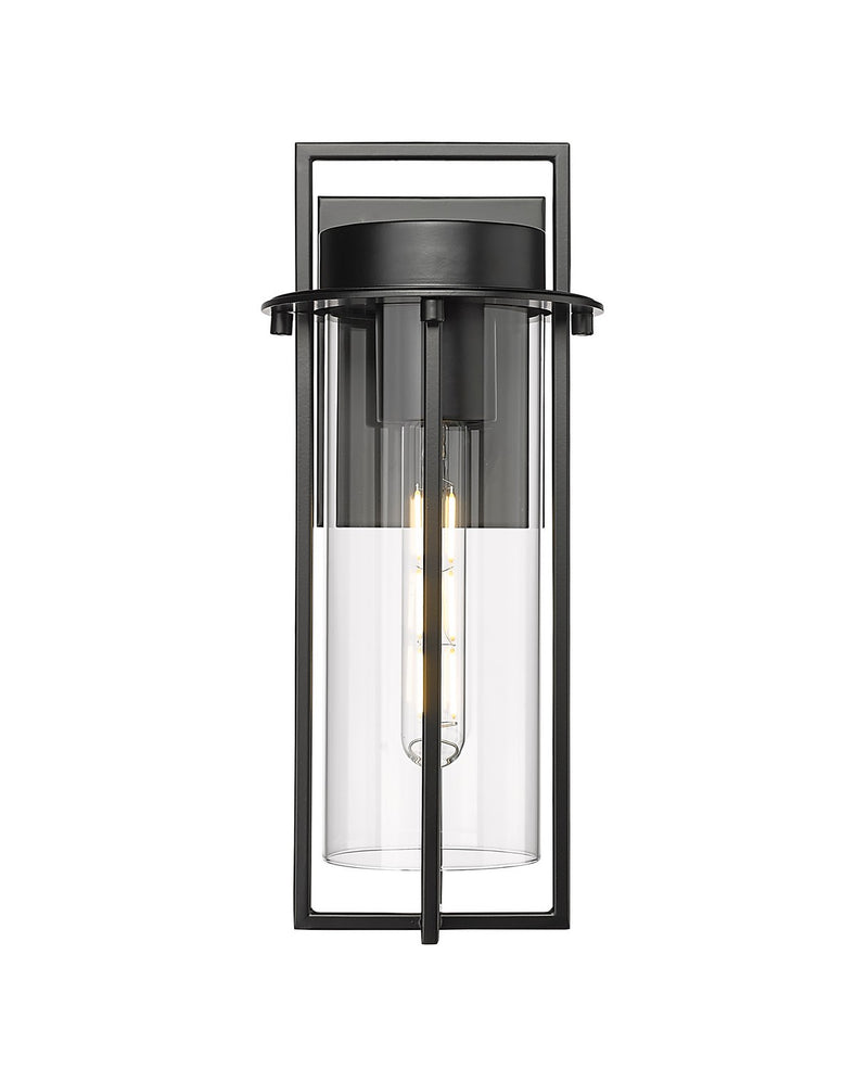 Millennium 10501-PBK Russell One Light Outdoor Wall Sconce, Powder Coated Black Main Image.jpg