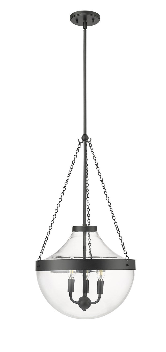 Millennium 20103-MB Clarra Three Light Pendant, Matte Black Main Image.jpg