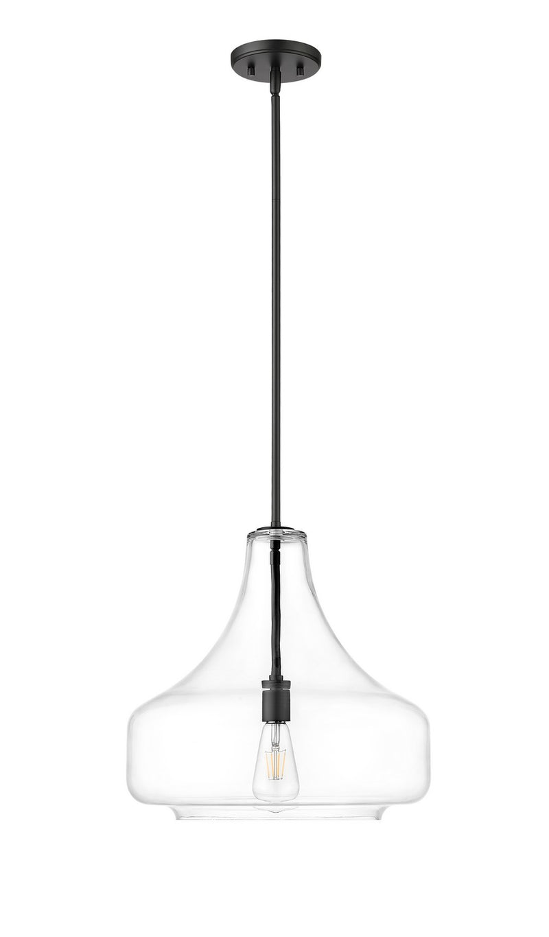 Millennium 20301-MB Madelynn One Light Pendant, Matte Black Main Image.jpg