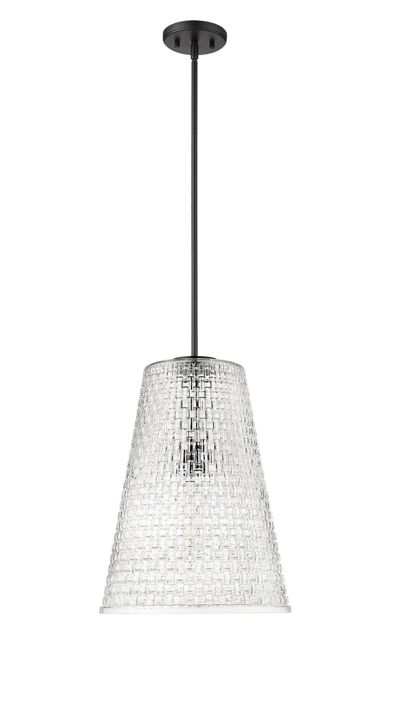 Millennium 20701-MB Saben One Light Pendant, Matte Black Main Image.jpg