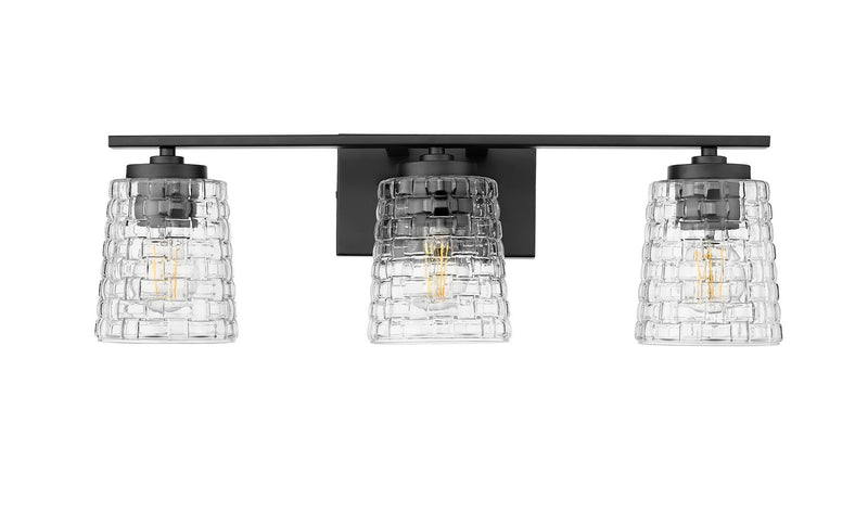 Millennium 22103-MB Saben Three Light Vanity, Matte Black Main Image.jpg