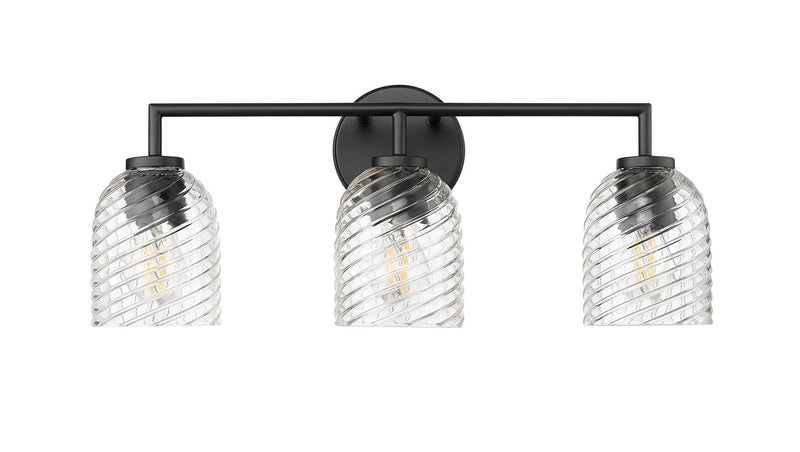 Millennium 22203-MB Catania Three Light Vanity, Matte Black Main Image.jpg