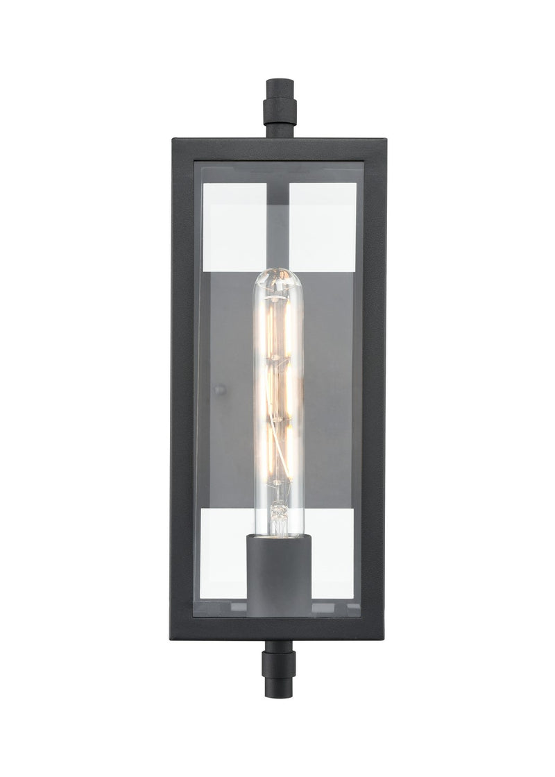 Millennium 230001-TBK Messi One Light Outdoor Wall Sconce, Textured Black Main Image.jpg