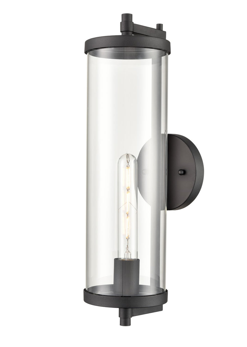 Millennium 240101-TBK Beckham One Light Outdoor Wall Sconce, Textured Black Main Image.jpg