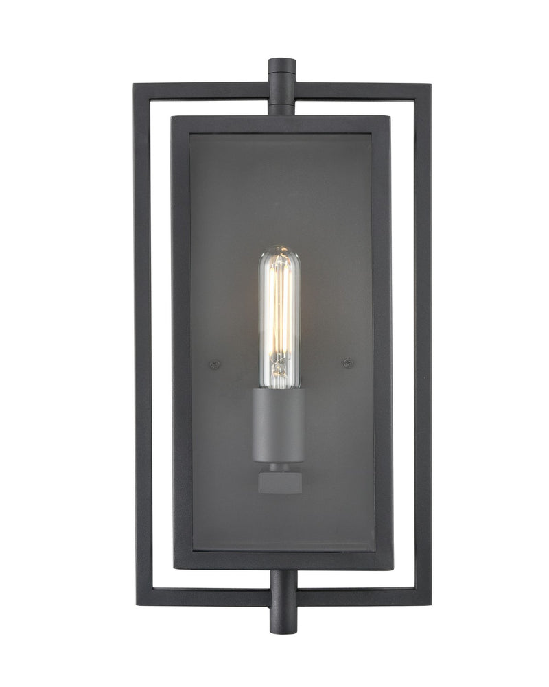 Millennium 250001-TBK Rankin One Light Outdoor Wall Sconce, Textured Black Main Image.jpg