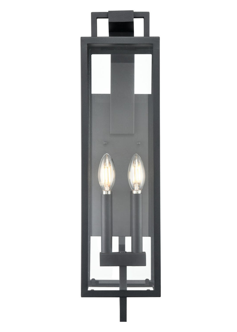 Millennium 280002-TBK Lamont Two Light Outdoor Wall Sconce, Textured Black Main Image.jpg