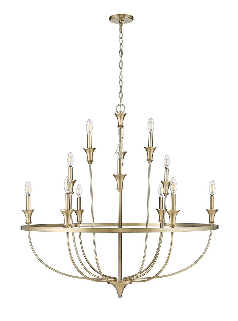 Millennium 28012-MG Emery 12 Light Chandelier, Modern Gold Main Image.jpg