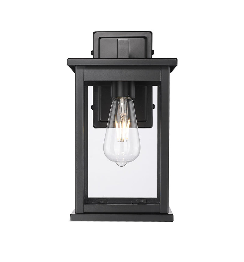 Millennium 4102-PBK Bowton II One Light Outdoor Wall Sconce, Powder Coated Black Main Image.jpg