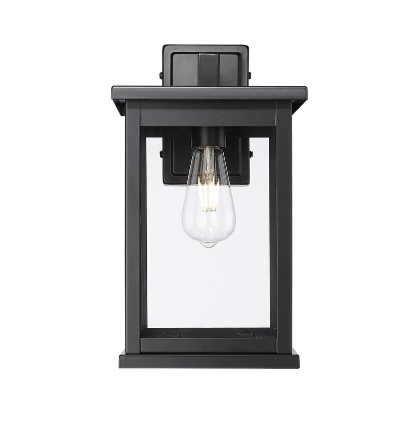 Millennium 4126-PBK Bowton II One Light Outdoor Wall Sconce, Powder Coated Black Main Image.jpg