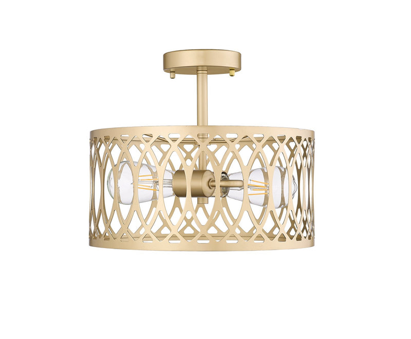Millennium 4212-PMG Arelyn Two Light Semi-Flush Mount, Painted Modern Gold Main Image.jpg
