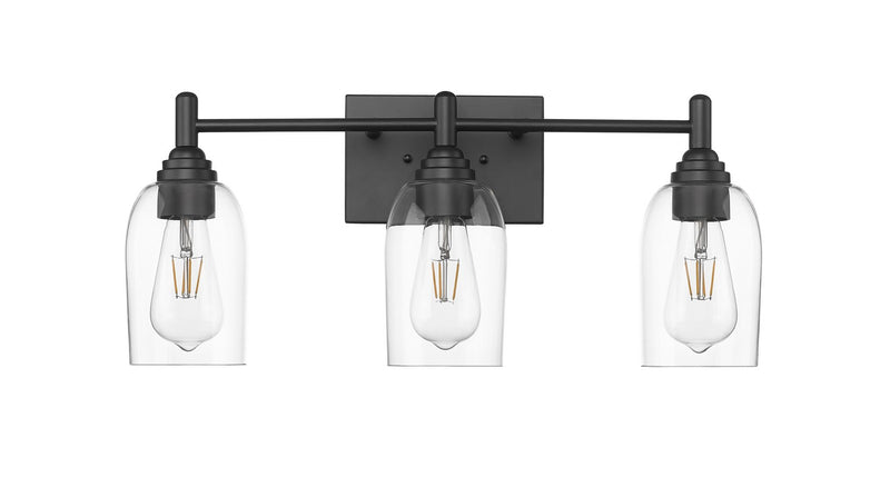 Millennium 4993-MB Arlett Three Light Vanity, Matte Black Main Image.jpg