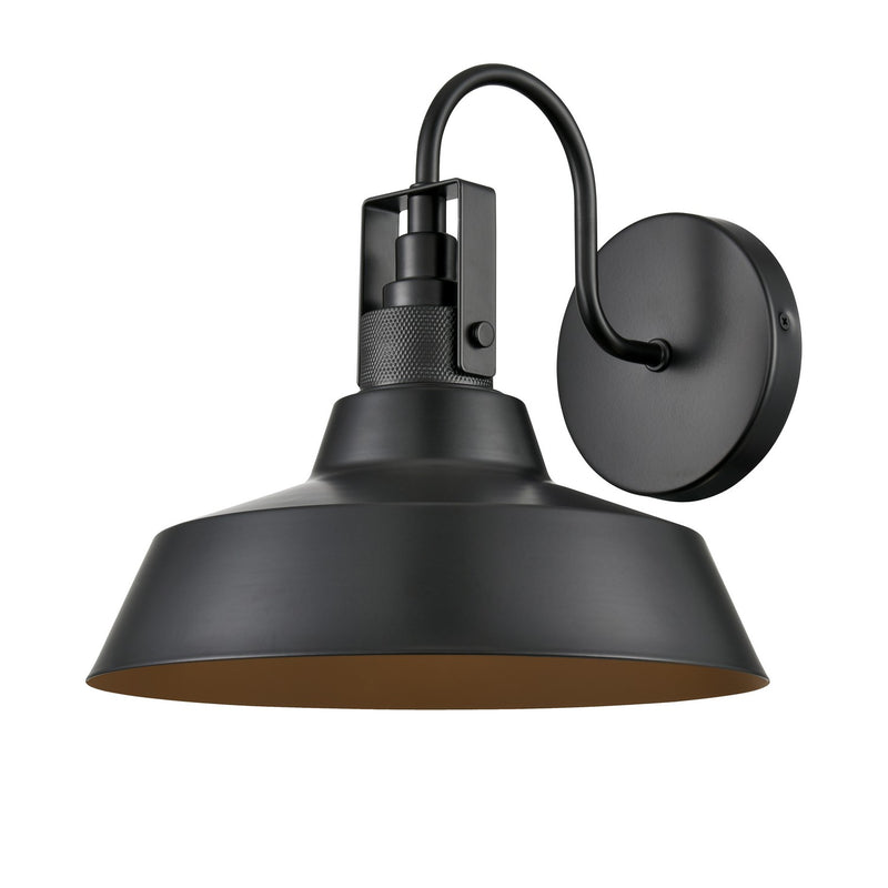 Millennium 71101-PBK Axell One Light Outdoor Wall Sconce, Powder Coated Black Main Image.jpg