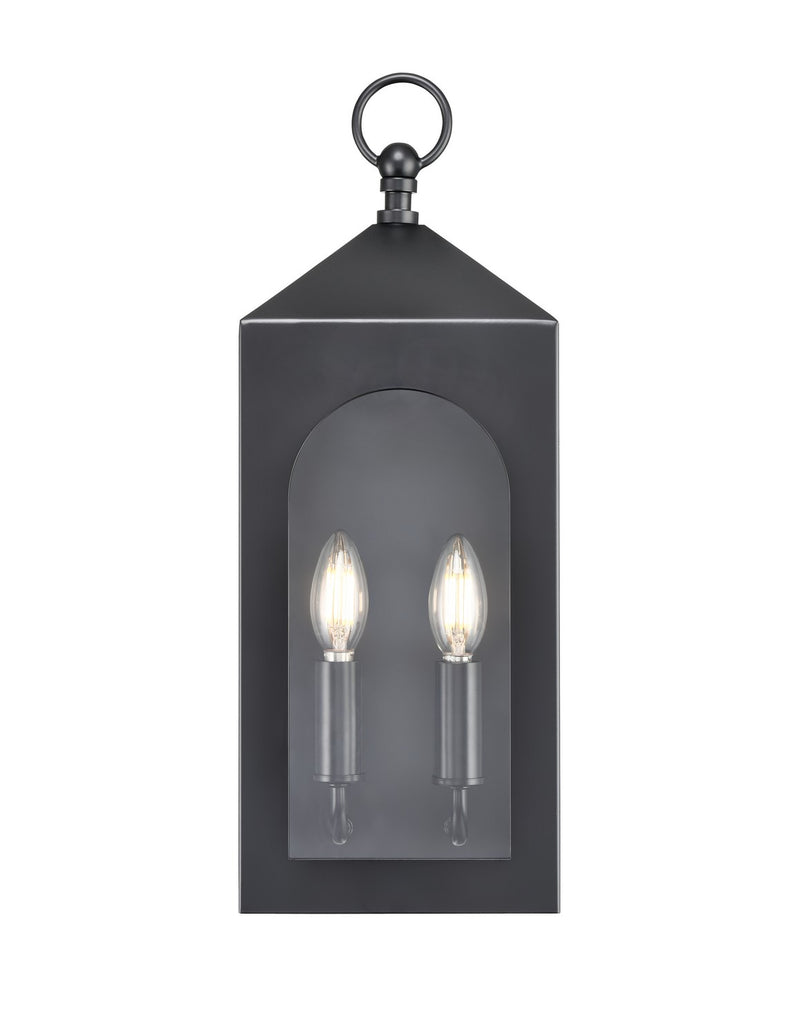 Millennium 7802-PBK Bratton Two Light Outdoor Wall Sconce, Powder Coated Black Main Image.jpg