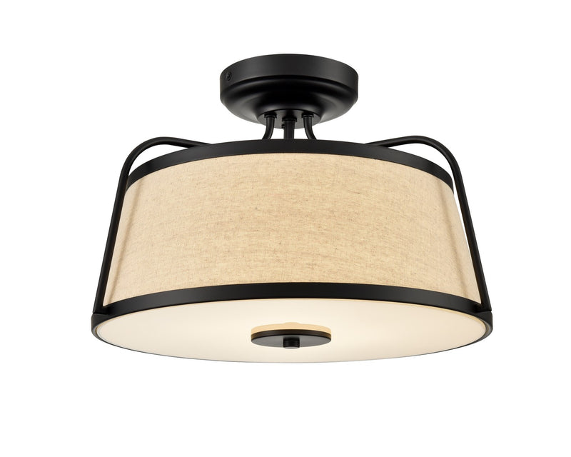 Millennium 78201-MB LED Semi-Flush Mount, Matte Black Main Image.jpg