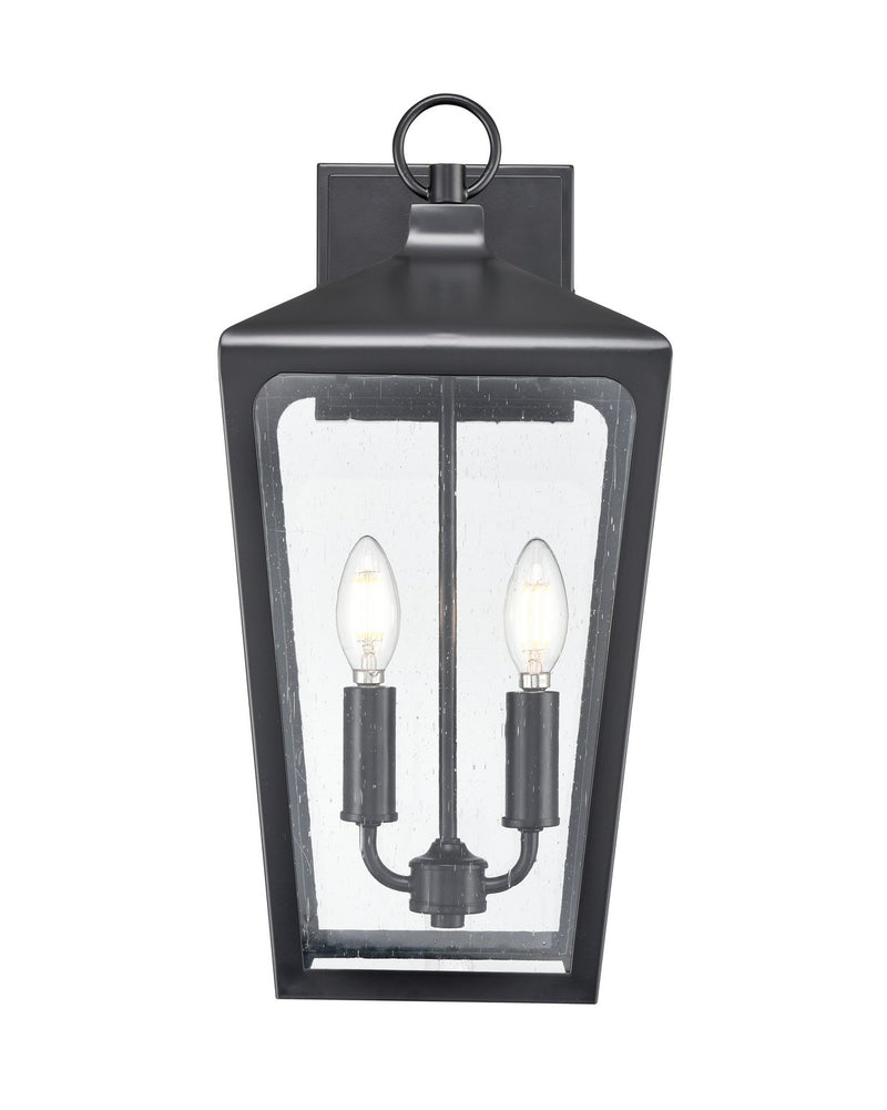 Millennium 7912-PBK Brooks Two Light Outdoor Wall Sconce, Powder Coated Black Main Image.jpg