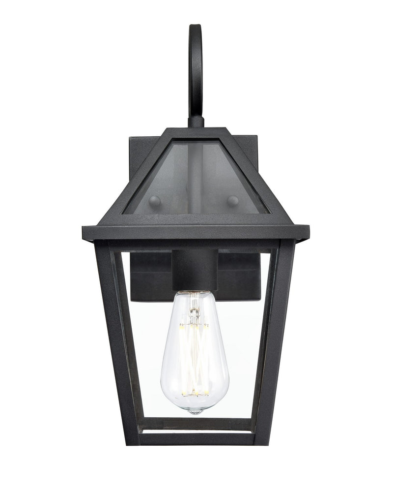 Millennium 92401-TBK Eston One Light Outdoor Wall Sconce, Textured Black Main Image.jpg