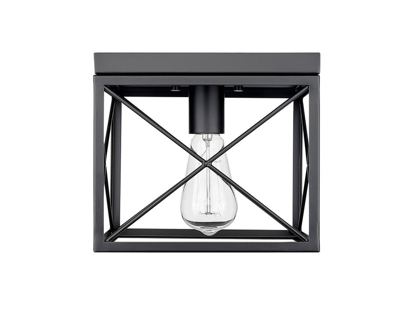 Millennium 94101-MB One Light Flushmount, Matte Black Main Image.jpg