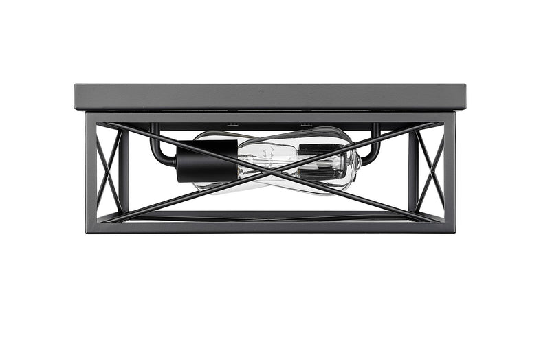Millennium 94102-MB Two Light Flushmount, Matte Black Main Image.jpg