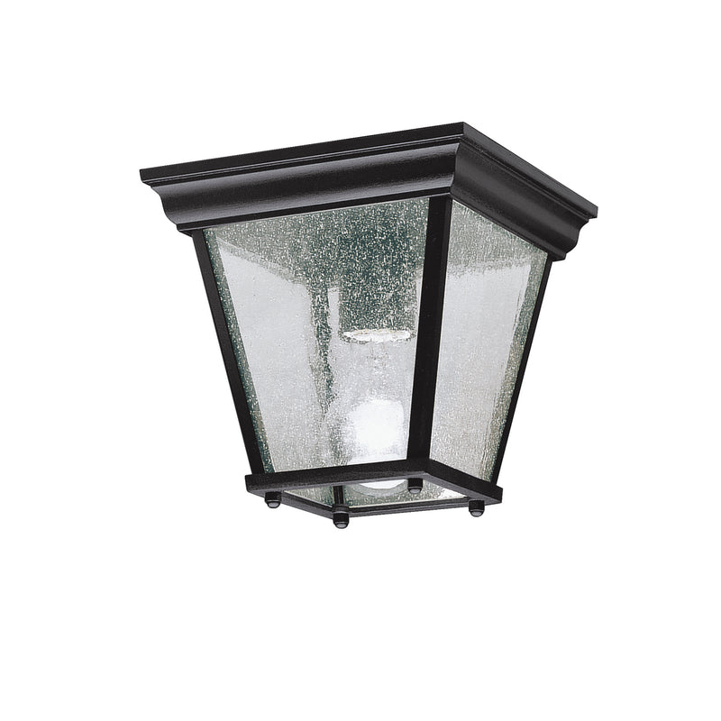 Kichler 9859BK One Light Outdoor Ceiling Mount, Black