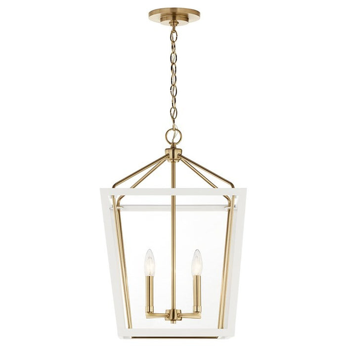 Kichler 52619CPZWH Four Light Foyer Pendant, Champagne Bronze
