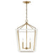 Kichler 52619CPZWH Four Light Foyer Pendant, Champagne Bronze