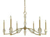 Framburg 5660 BR Vivian Six Light Chandelier, Brushed Brass Main Image.jpg