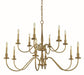 Framburg 5780 BR Matera 12 Light Dining Chandelier, Brushed Brass Main Image.jpg