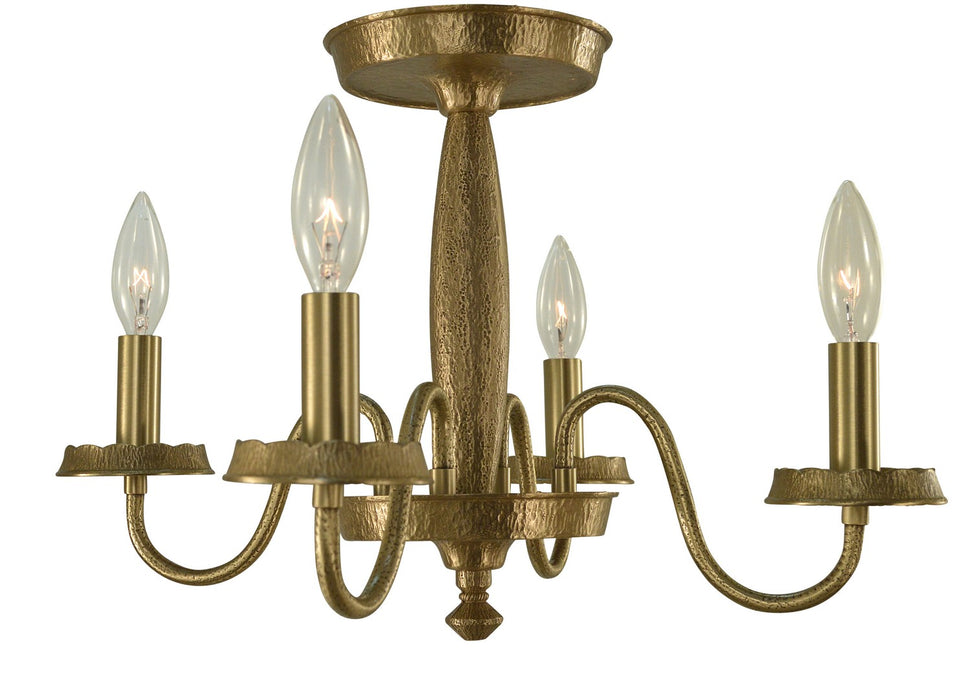 Framburg 5782 BR Matera Four Light Semi-Flush Mount, Brushed Brass Main Image.jpg