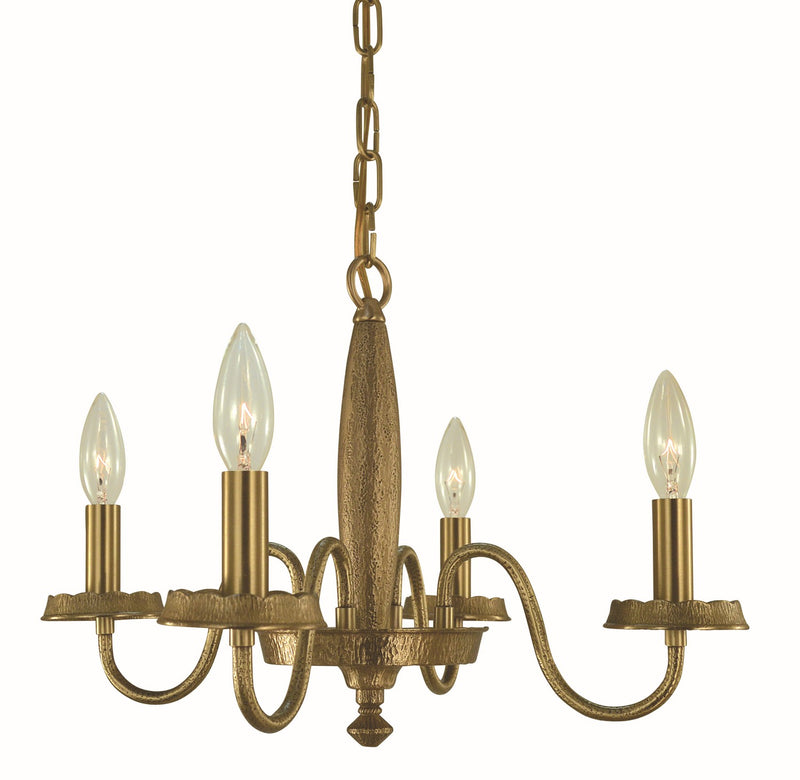 Framburg 5784 BR Matera Four Light Chandelier, Brushed Brass Main Image.jpg