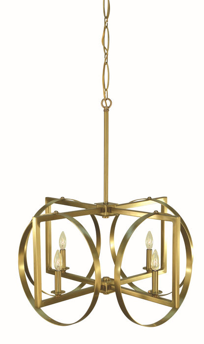 Framburg 5862 BR Olivia Four Light Chandelier, Brushed Brass Main Image.jpg